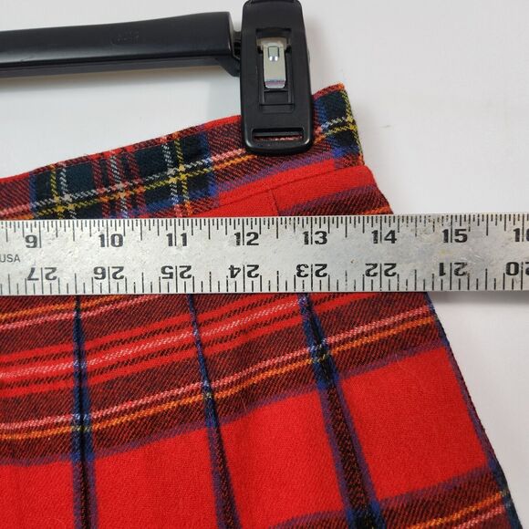 VTG Wool Skirt Womens 8 Old Money Scotland School Girl Preppy Y2k Oxford Style - Picture 10 of 11